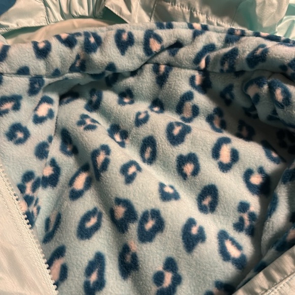 Eddie Bauer Youth 3-in-1 Jacket Paradis Blue Cheetah Print Small 7/8 - Picture 7 of 7